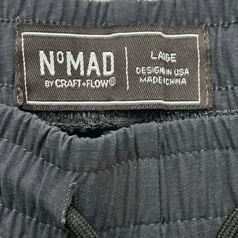 Nomad Ripstop Hiking Shorts Men Large Gray Zipper Pockets